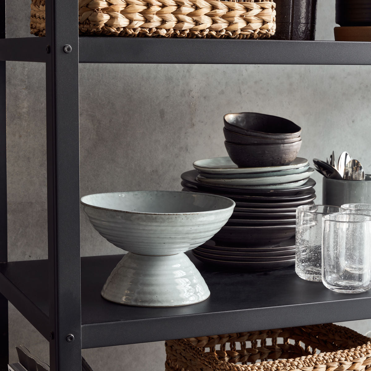 Servierschale Grau/Blau