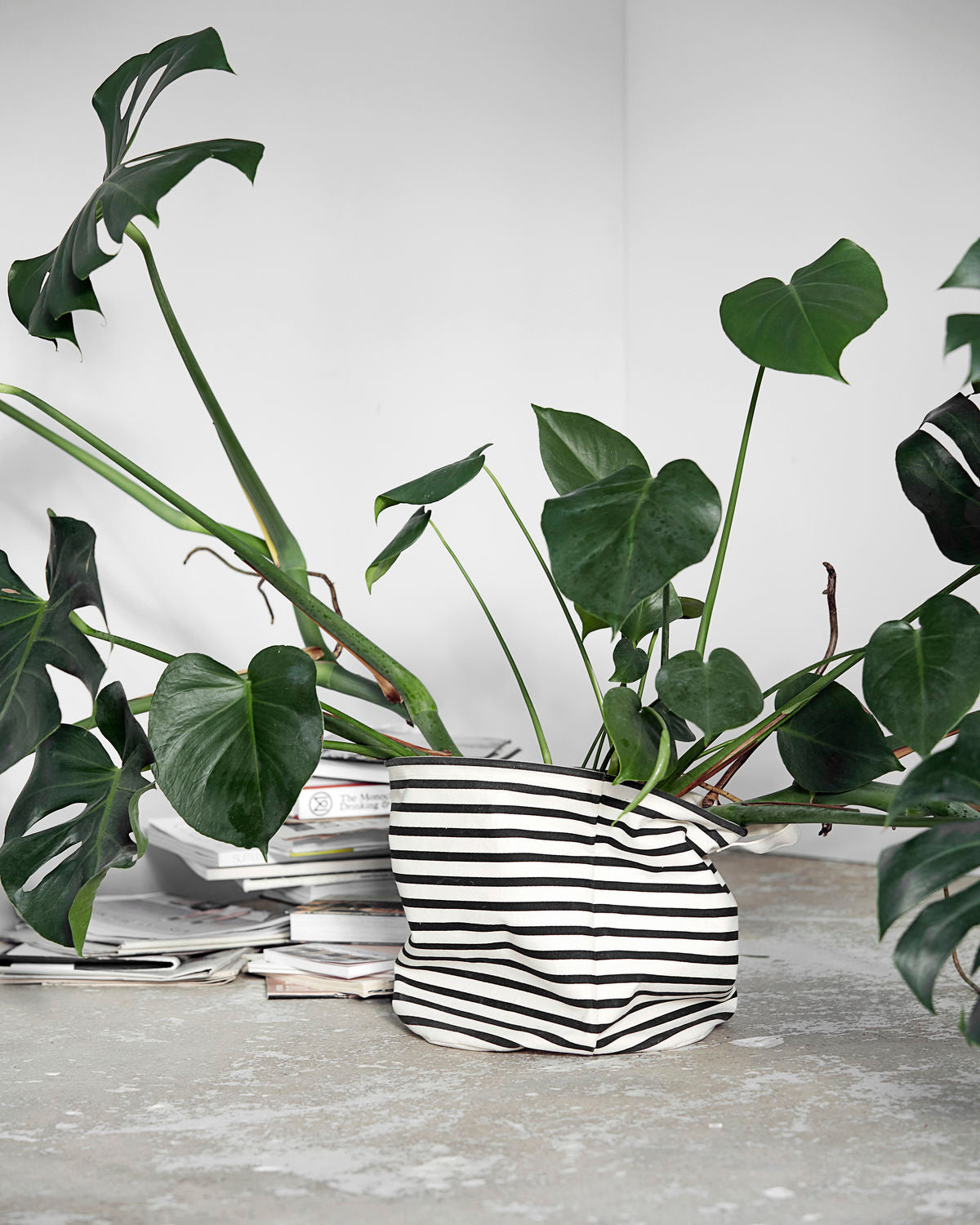 Tasche zur Aufbewahrung gestreift