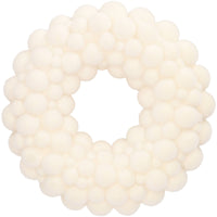 Kunststoff Kranz, D30cm, creme beflockt