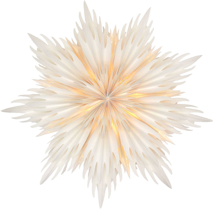 Stern, Blume aus Pergamentpapier weiß 40 cm