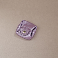 MiniLeder-Geldbörse mit Druckknopf