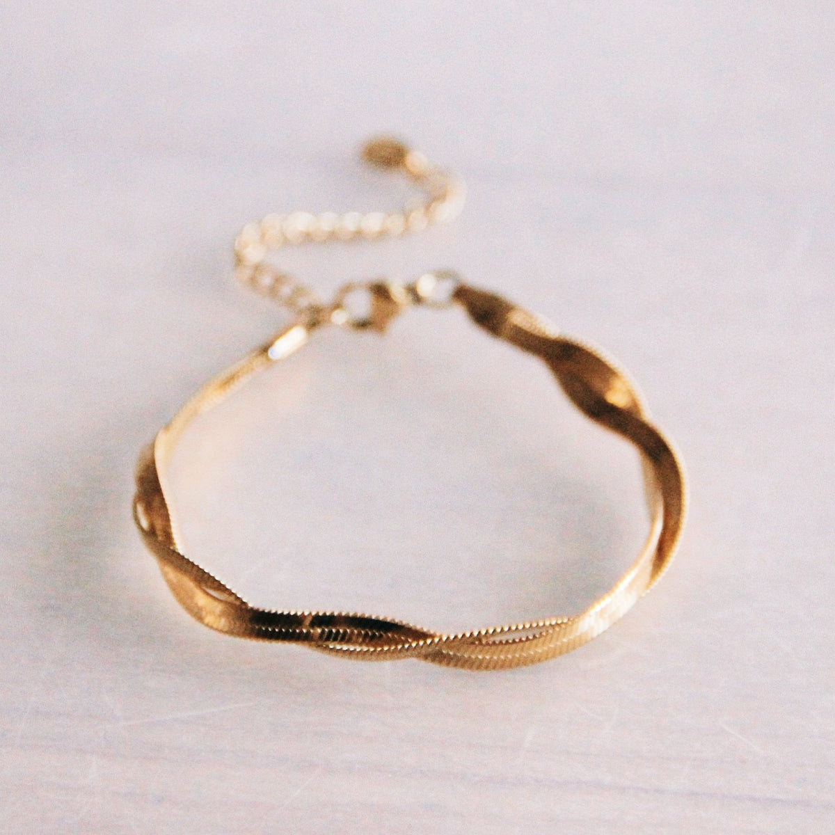 Geflochtenes Schlangenarmband | gold