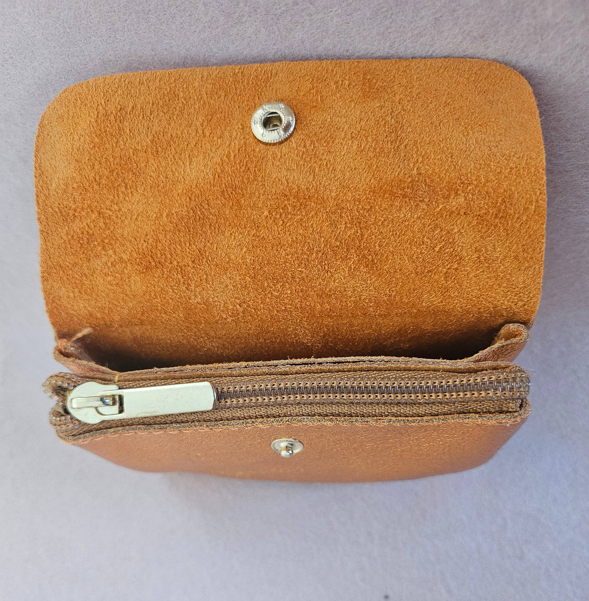 Portemonnaie aus Leder, metallic, Geldbörse