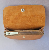 Portemonnaie aus Leder, metallic, Geldbörse