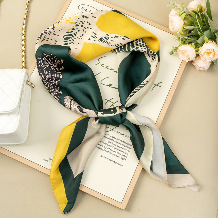 Halstuch in Grün und Gelb