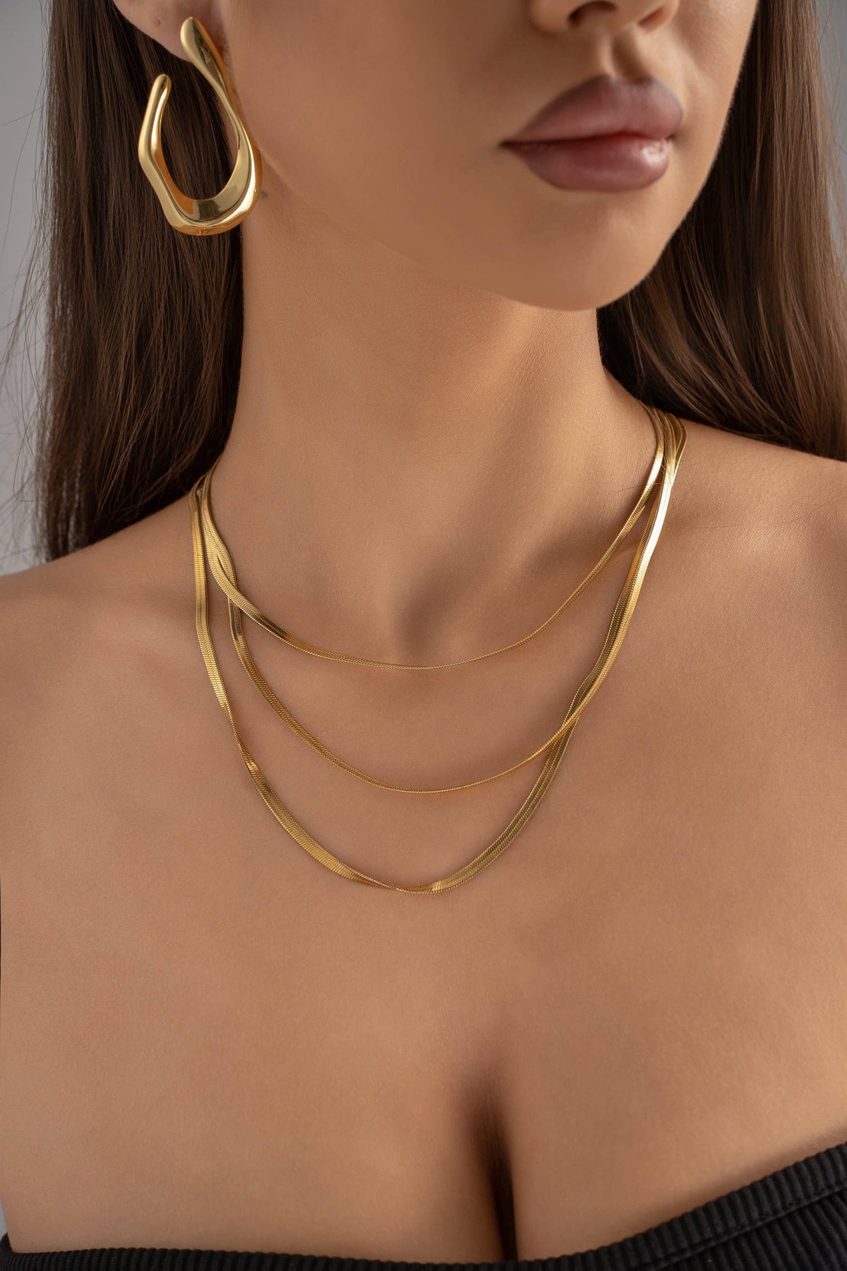 Trio Eleganz Halskette – Mehrreihiger