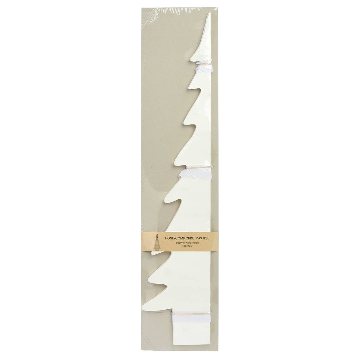 Tannenbaum aus Papier Weiß/Creme