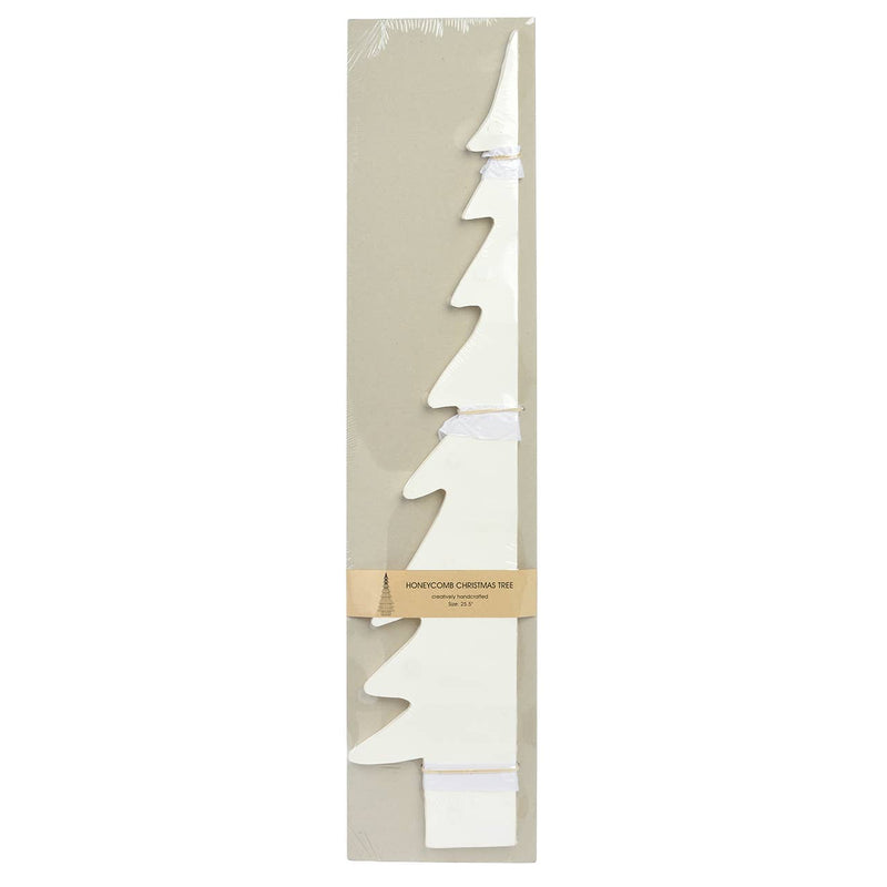 Tannenbaum aus Papier Weiß/Creme