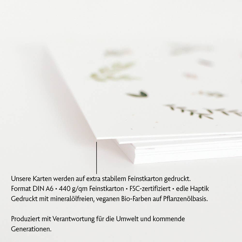Postkarte Konfetti Fuchs