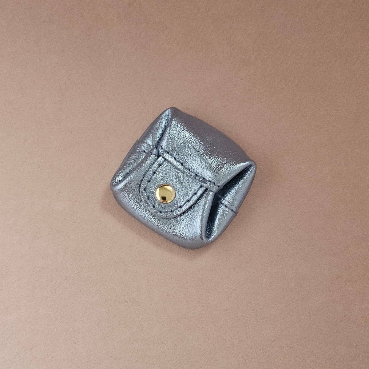 MiniLeder-Geldbörse mit Druckknopf