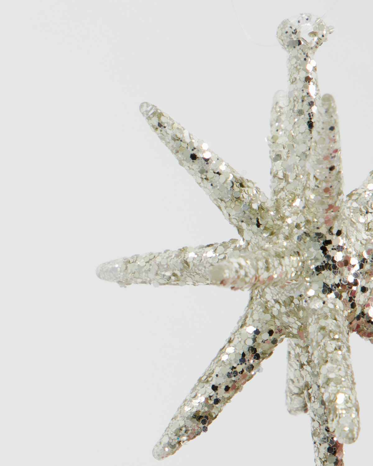 Weihnachtsschmuck Sterne, 4er Set silber