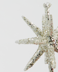 Weihnachtsschmuck Sterne, 4er Set silber