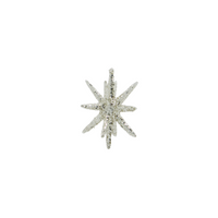 Weihnachtsschmuck Sterne, 4er Set silber