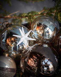 Weihnachtsschmuck Sterne, 4er Set Weiss