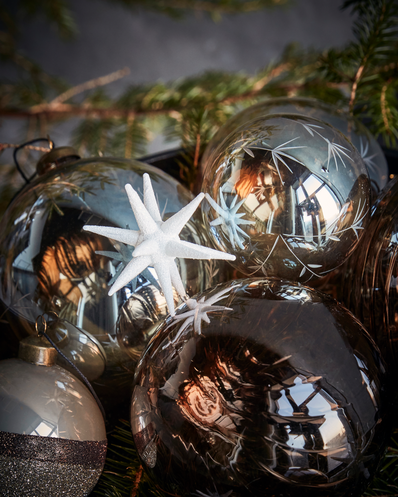 Weihnachtsschmuck Sterne, 4er Set Weiss