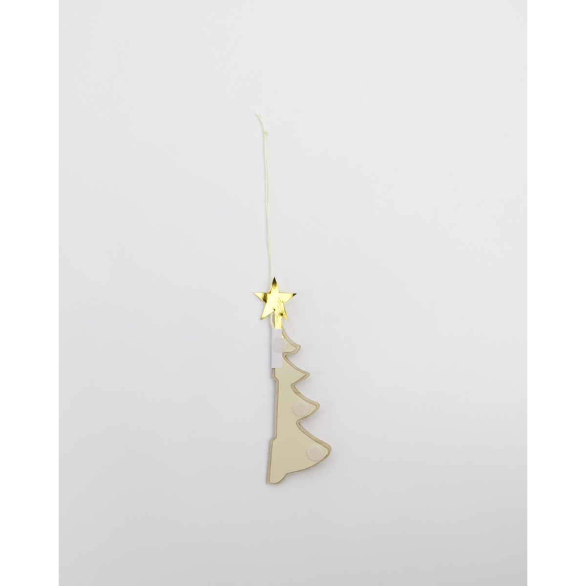 Tannenbäume Papier, 6er Set , Creme