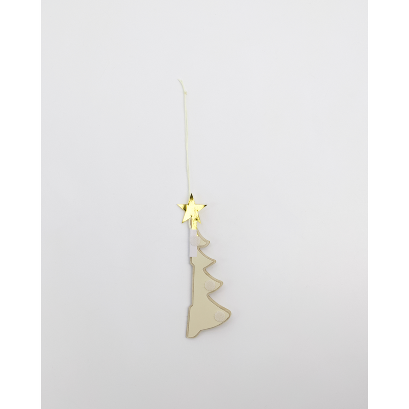 Tannenbäume Papier, 6er Set , Creme