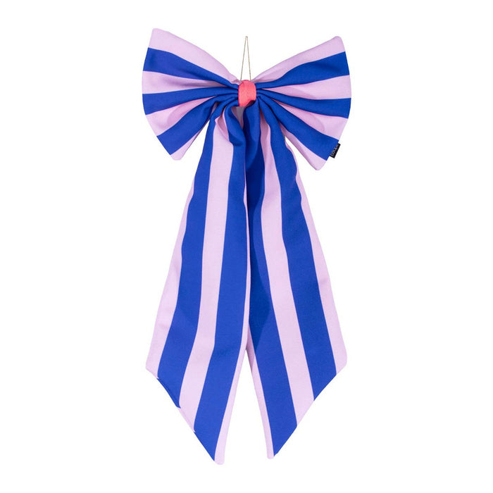 Schleife Canvas rosa/blau breit gestreift
