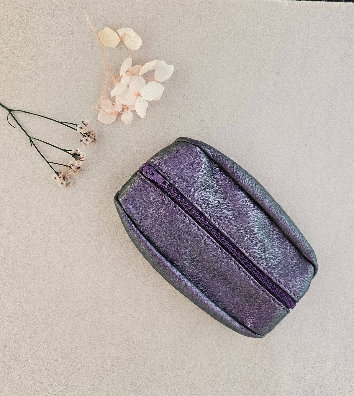 Münz- und Schlüsselmäppchen aus Leder