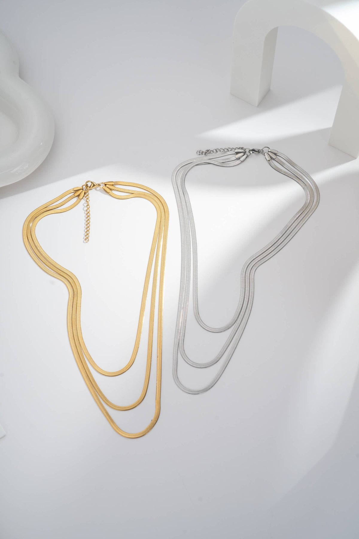 Trio Eleganz Halskette – Mehrreihiger