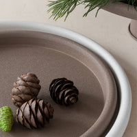 Metall Tablett, creme matt