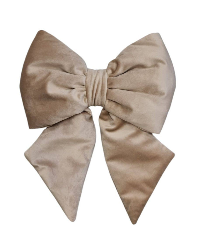 Schleife gepolstert aus Samt beige | L