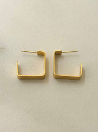 Gebürstete Geometrische Quadratische Ohrringe