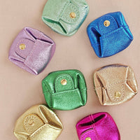 MiniLeder-Geldbörse mit Druckknopf