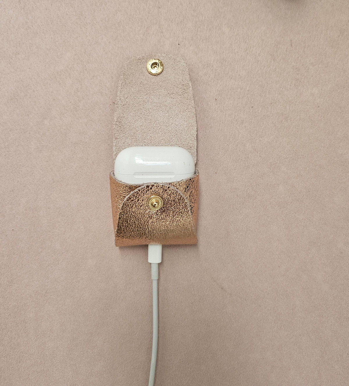 Taschenanhänger, Leder-Ohrhörerhalter