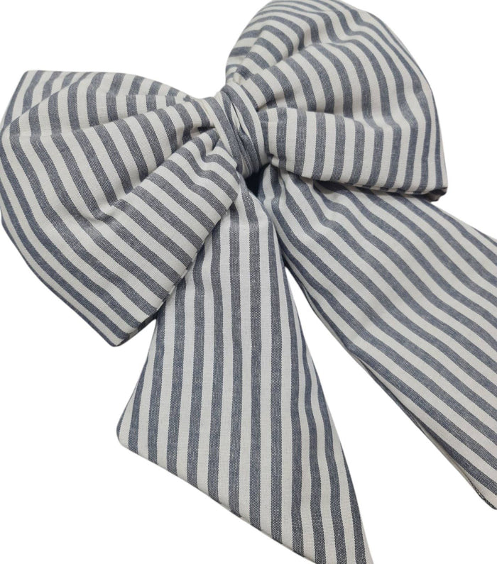 Gepolsterte Schleife aus Baumwolle mit Streifen | L