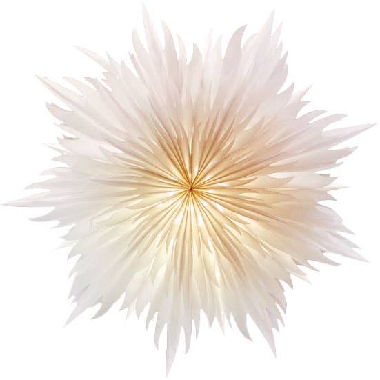 Stern, Blume aus Pergamentpapier weiß 40 cm
