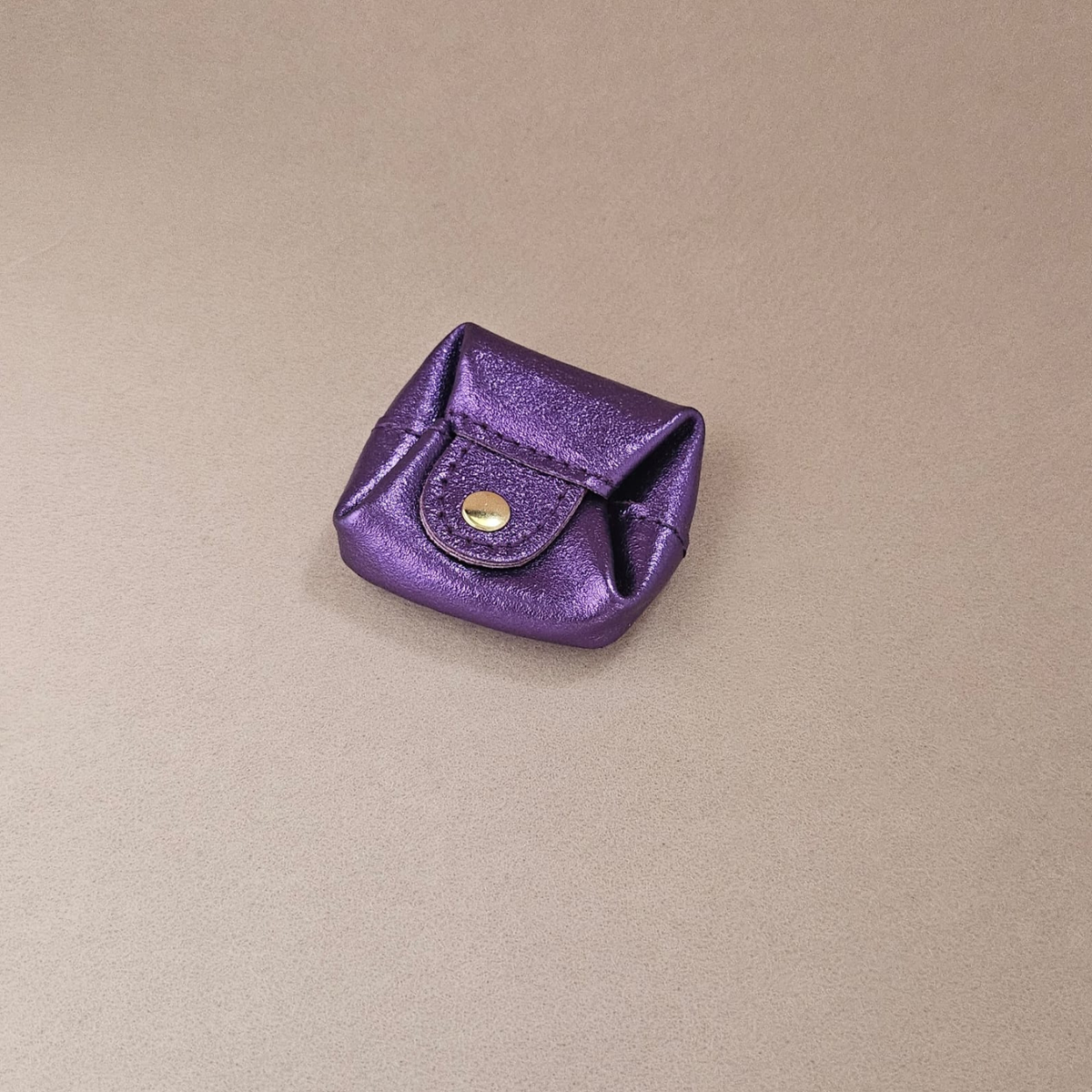 MiniLeder-Geldbörse mit Druckknopf