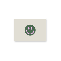Mini-Postkarte - Smiley oliv-flieder