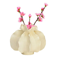 Vase aus Keramik, Creme