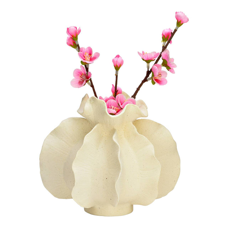 Vase aus Keramik, Creme