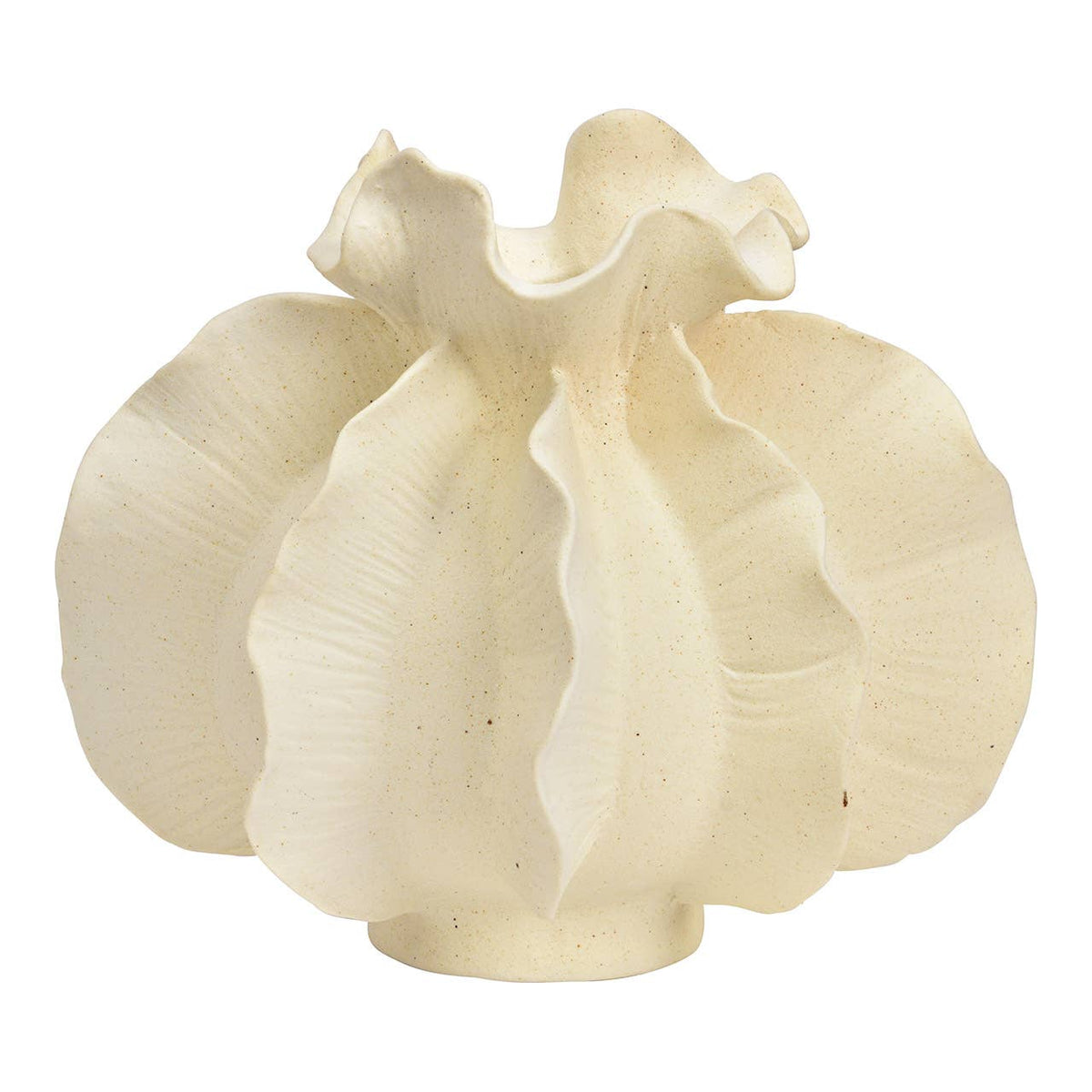 Vase aus Keramik, Creme