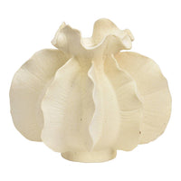 Vase aus Keramik, Creme