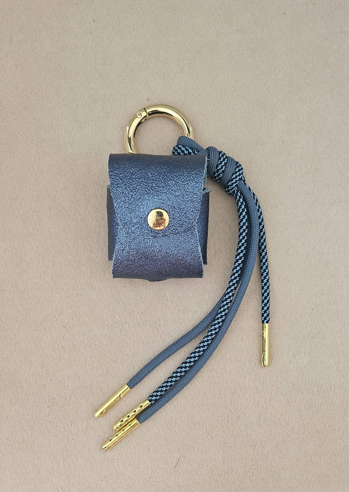 Taschenanhänger, Leder-Ohrhörerhalter