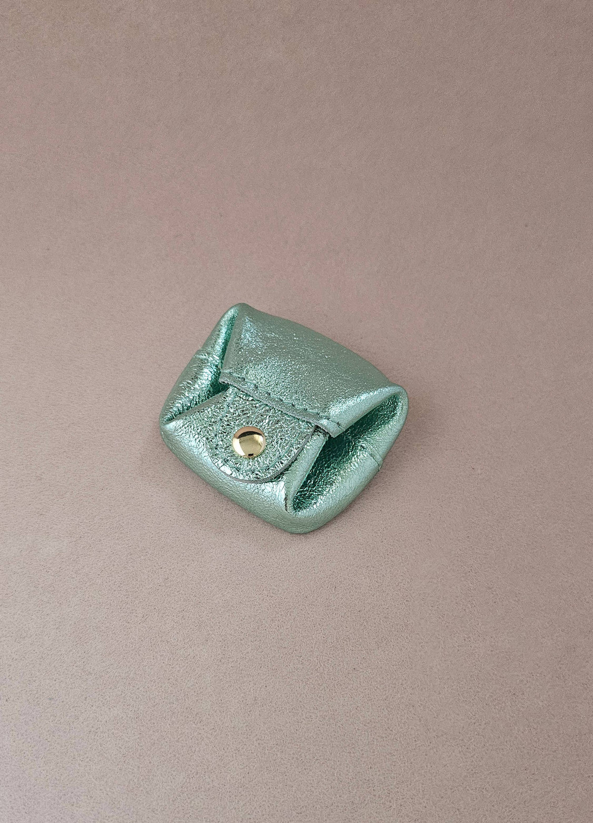 MiniLeder-Geldbörse mit Druckknopf