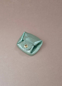 MiniLeder-Geldbörse mit Druckknopf