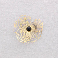 Blumenbrosche, gold