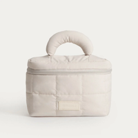 Kosmetiktasche beige,weiss