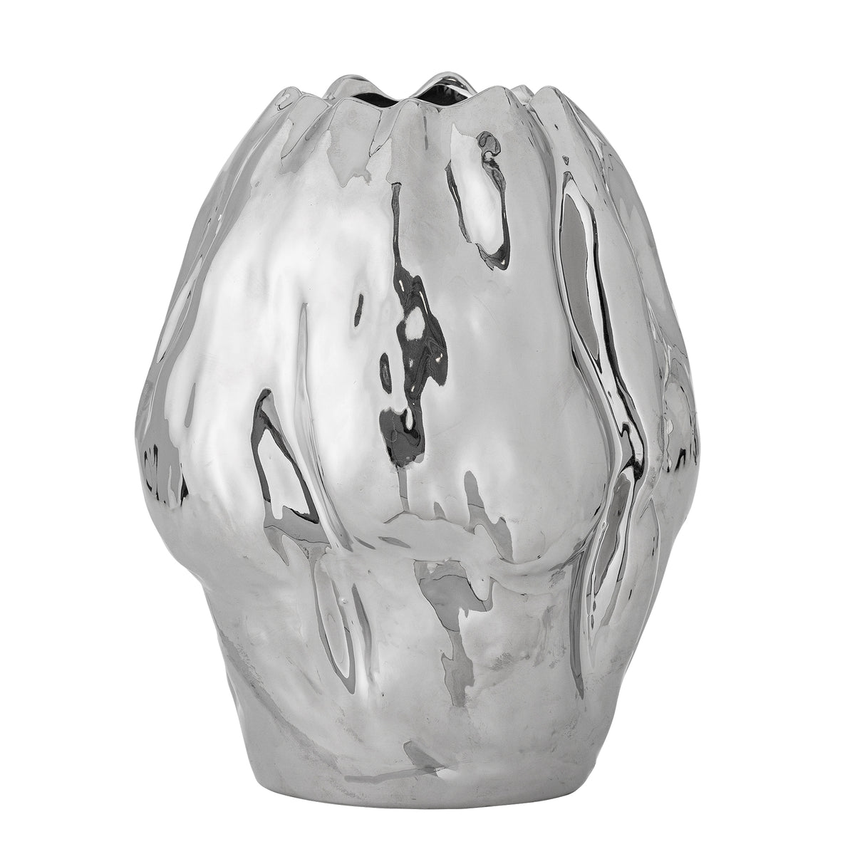Bobby Vase, Silber, Steingut
