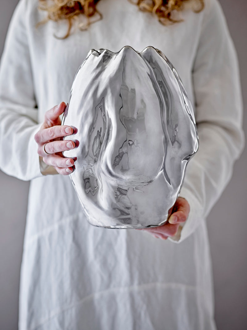 Bobby Vase, Silber, Steingut