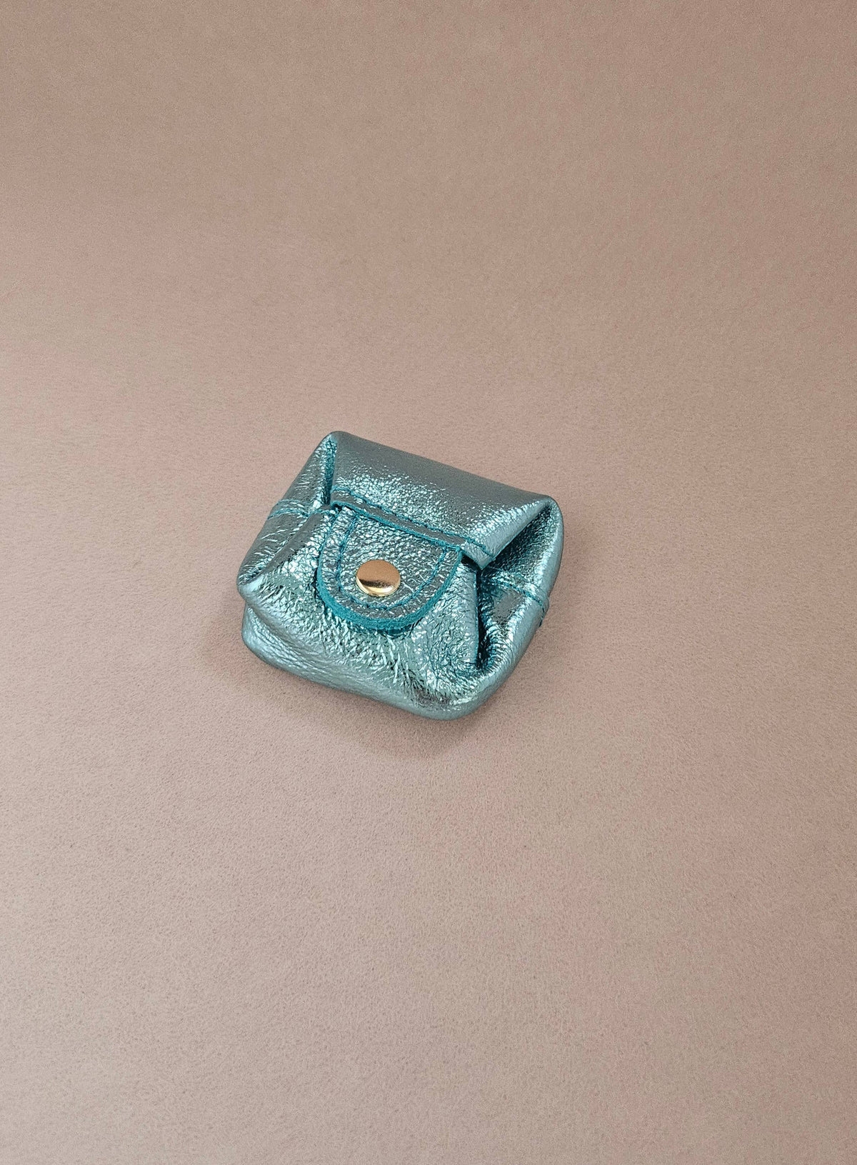 MiniLeder-Geldbörse mit Druckknopf