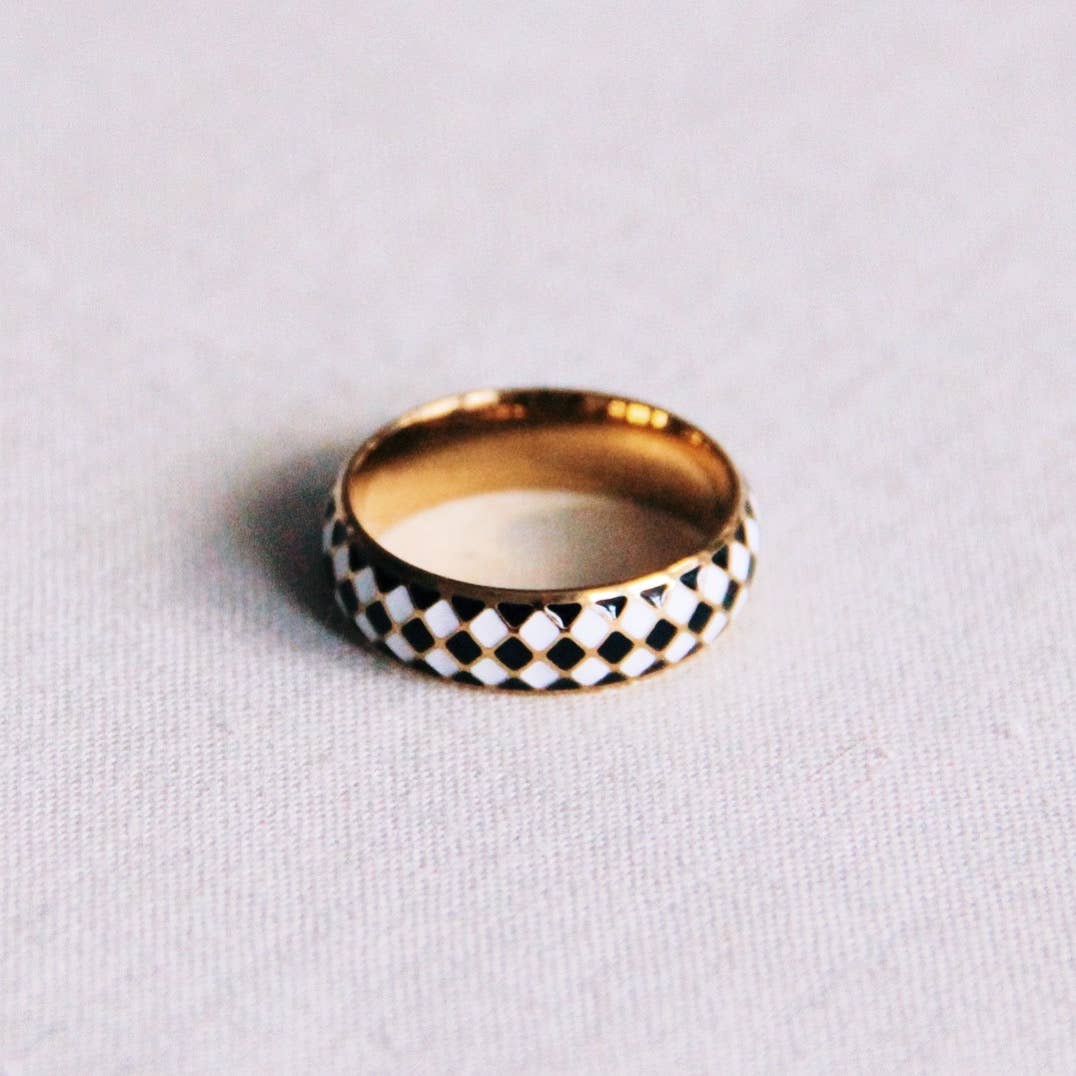Muster Ring schwarz/weiß