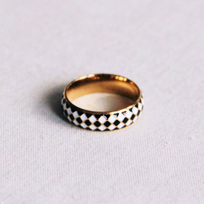 Muster Ring schwarz/weiß