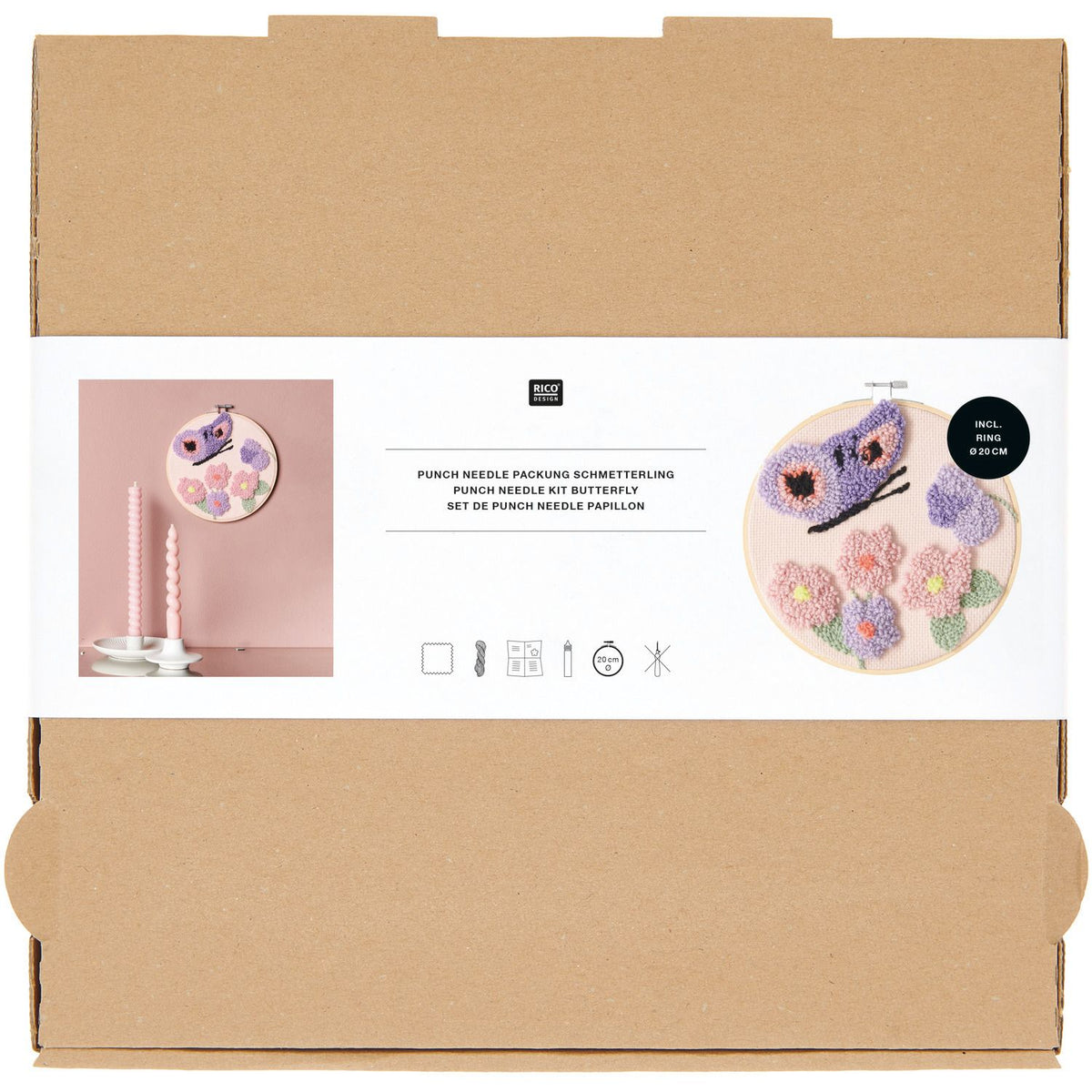DIY Set Punch Needle -  Schmetterling