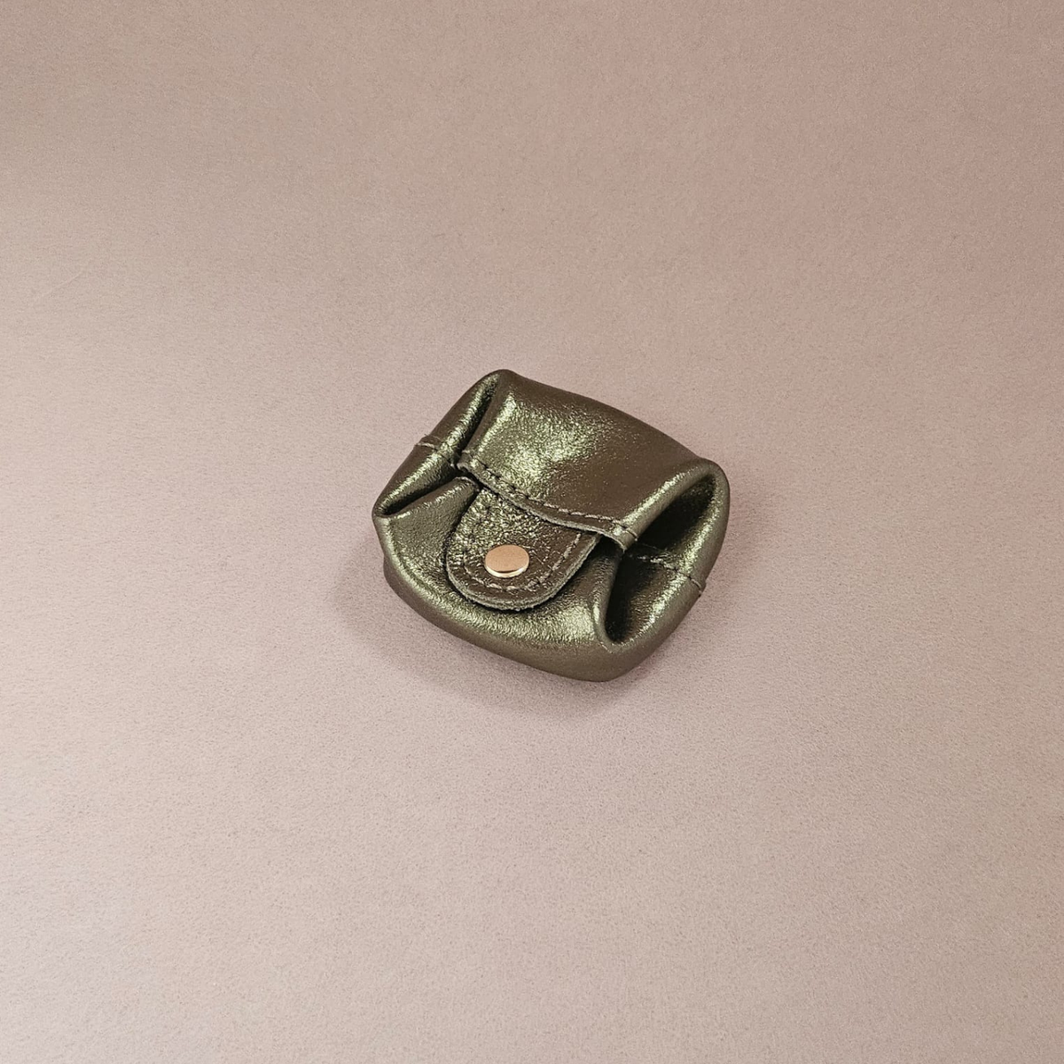 MiniLeder-Geldbörse mit Druckknopf