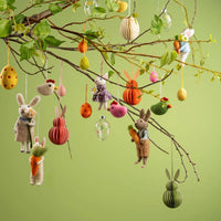 Filz-Hase Deko Anhänger, blau